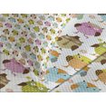 thumbnail image 4 of Ambesonne Owls Quilted Bedspread Set 3 Pcs, Daisies Sunglasses Stripes, King Size, Multicolor, 4 of 5