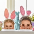 thumbnail image 3 of Easter Bunny, Easter Decorations, Easter Flocked Bunnies Figurine, Easter Spring Decoration Rabbit Set, Spring Tables Bunnies Decoration, Easter Decorating Bunnies for Home Office Party Supplies, 3 of 7