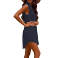 thumbnail image 7 of Hurxie Womens Sleeveless Swimsuit Coverup V Neck Bathing Suit Cover Ups Summer Swimwear Bikini Beach Cover Up Dress Navy,2XL, 7 of 7