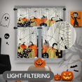 thumbnail image 4 of Happy Halloween Pumpkin Kitchen Curtains Spider Window Curtains Valance and Tier Set 36 Inch, Gold Abstract Rod Pocket Short Tier Curtain for Room, Gothic Spooky Small Cafe Kitchen Decor, 4 of 6