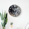 thumbnail image 4 of 12 Inch Wall Clock Battery Operated Silent Clock Decorative for Office, Kitchen, Outdoor, Living Room，Cute Scottish Cat Lying on Floor Multicolor, 4 of 4