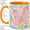 Orange, variant on Pink Cowgirl Boots Accent Mug, 11oz Ceramic Coffee Cup for Beach Lovers
