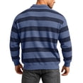 thumbnail image 4 of Zysthvn Long Sleeve Collared Shirts for Men Casual Golf Striped Polo Tshirts for Men Button Lightweight Turn Down Collar Vintage Tops, 4 of 6