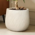 thumbnail image 3 of LuxenHome 14" Dia Large Plant Pot with Drainage, Texutred RoundPlanter Pot for Indoor and Outdoor Plants, 3 of 7