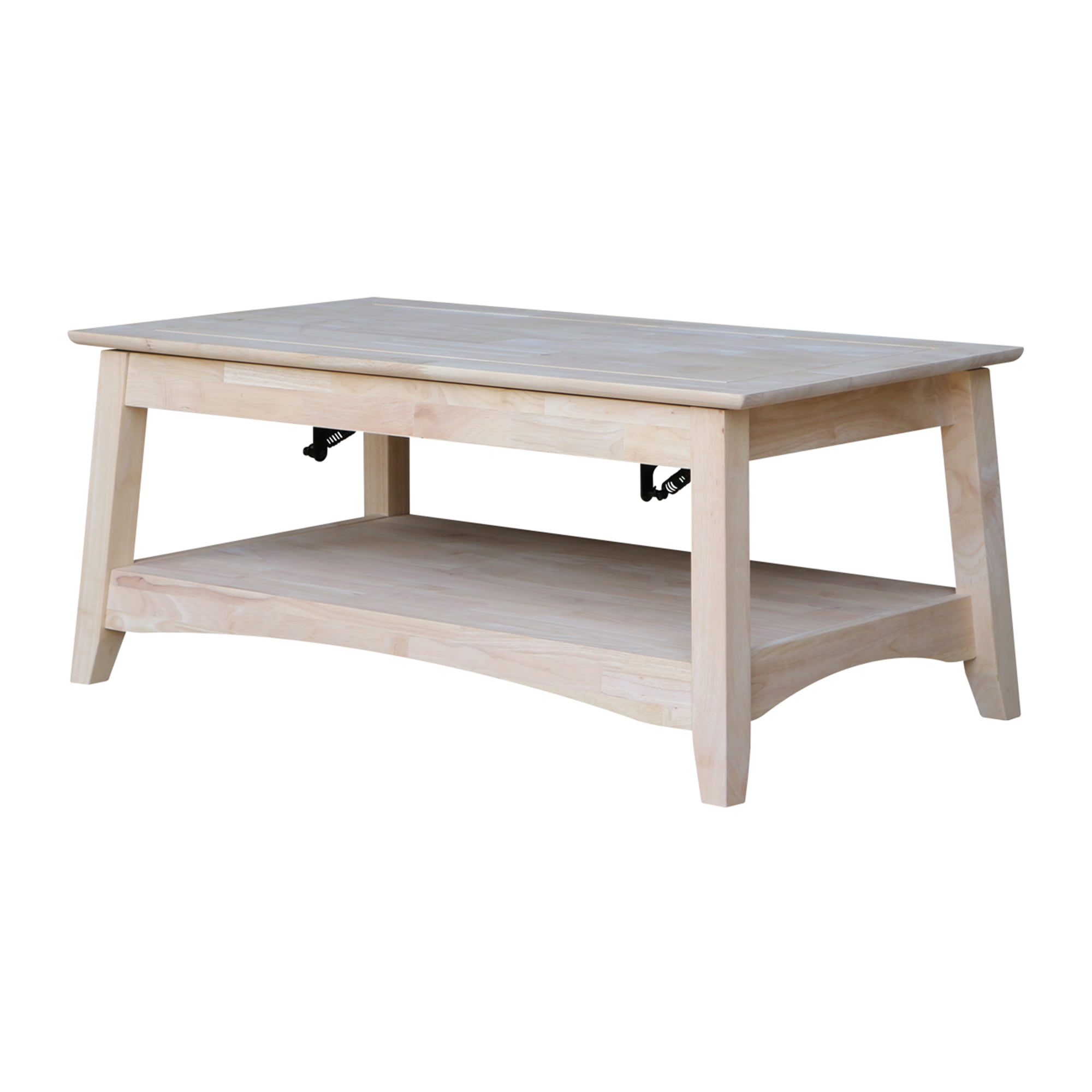 International Concepts Juvenile Table with Lift Up Top for Storage Java Finish