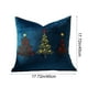 thumbnail image 3 of Funda de Cojín Navideña Bordada con Árbol de Navidad, 45X45 Cm, Azul Aterciopelado, Ideal para Decorar Sofás | Decoración para Fiestas Navideñas, 3 of 7