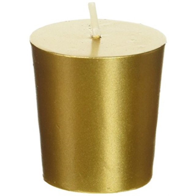 zest candle 12piece votive candles, metallic gold