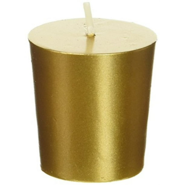 Zest Candle 12 Piece Votive Candles Metallic Gold 0396