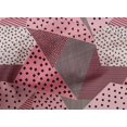 thumbnail image 4 of oneOone Cotton Cambric Pink Fabric Dot|Check & Triangle Geometric Craft Projects Decor Fabric Printed By The Yard 56 Inch Wide, 4 of 4