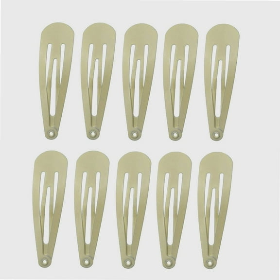 50 Pack of Snap Hair Clips Hair Barrettes for Kids, Girls and Women, 50 mm (Beige)