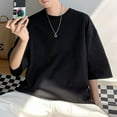 thumbnail image 2 of CENL Men T-shirt Oversized Solid Summer Casual Wear Tee Fashion Comfortable Loose Top, 2 of 9
