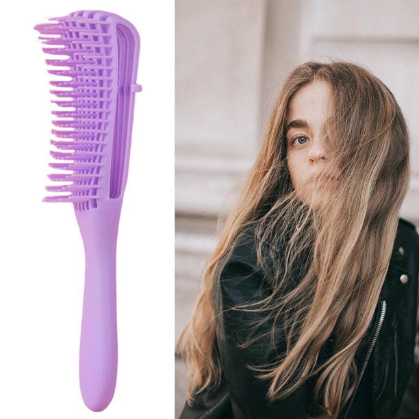 Desenredante Cepillo Desenredante Peine Nudos Desenredante Sin herramienta Púrpura Colcomx Cepillo de peine para el cabello