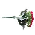 thumbnail image 2 of facefd 2pcs Artificial Rose Bouquet Simulation Floral Decor Home Office Plastic artificial Rose Flower, Rose Red, 2 of 4