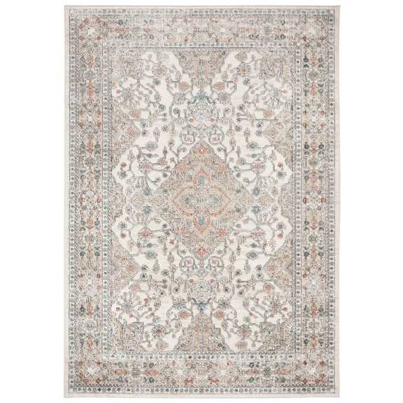 SAFAVIEH Oregon Coriander Oriental Area Rug, Grey/Ivory, 6'7" x 9'
