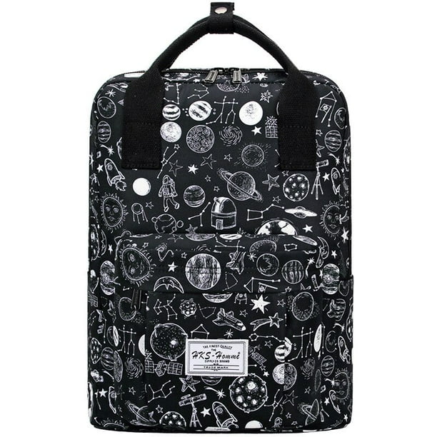 Mochila de lona impermeable para mujer, morral escolar grande y bonito para ordenador portátil, a la moda, novedad Fivean unisex