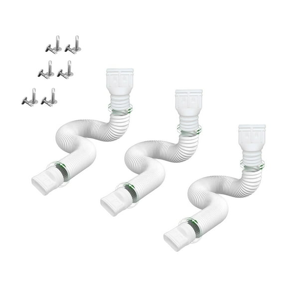 uvwlwu Adjustable Downspout Extension Corrugated Drain Pipe Flexible Outdoor Gutter Water Spout For Rainwater Downspouts(White,152cm)