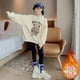 thumbnail image 5 of Nueva sudadera de algodón para niñas, cálida y afelpada, para invierno y otoño, de 5 a 14 años, con mangas largas y dibujos animados, 5 of 5
