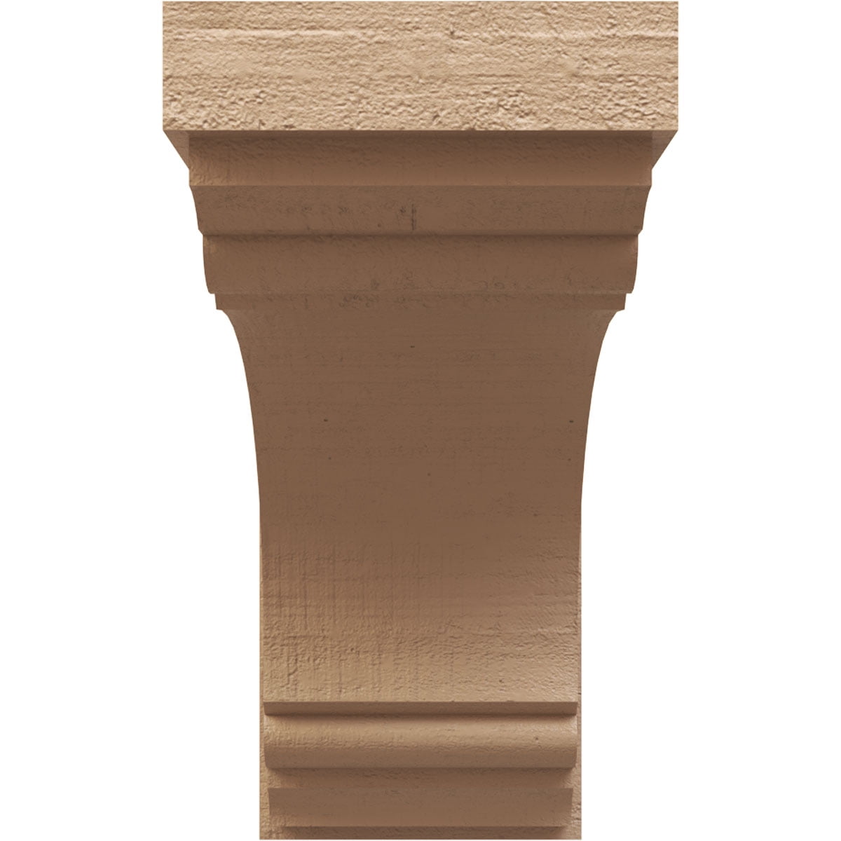 12"W x 36"D x 24"H Classic Warren Rough Cedar Woodgrain TimberThane Corbel, Primed Tan
