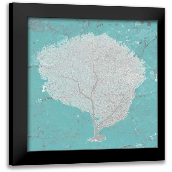 Studio W 12x12 Black Modern Framed Museum Art Print Titled - Graphic Sea Fan IX