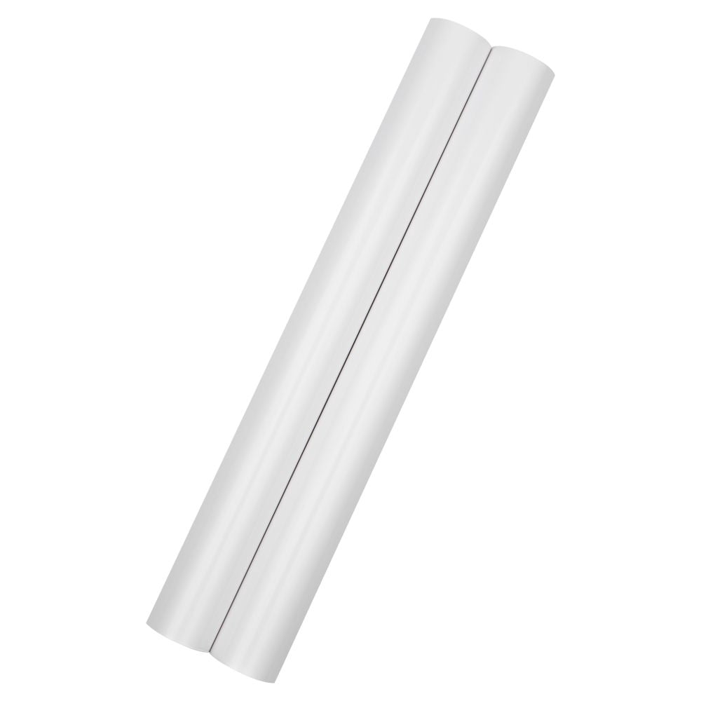 JAM Paper Glossy Wrapping Paper, 52.6 sq ft Total (17 in x 18 ft Each), Glossy White, 2 Rolls/Pack