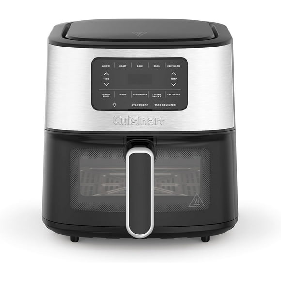 Cuisinart Air Fryer Oven, 6-Qt Basket Stainless Steel Air Fryer, Kitchen Dishwasher-Safe Parts with 5 Presets Roast, Bake, Broil, Air Fry and Keep Warm, Quick & Easy Electric Fryer