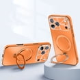 thumbnail image 2 of TECH CIRCLE For iPhone 17 Pro Max PC+TPU Frosted Case with Kickstand, Shock-Absorbent Protective Case, Matte Anti-Glare, Anti-Scratch, Anti-Fingerprint, Dust Proof, Lens Protector,Orange, 2 of 9