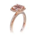 thumbnail image 3 of 1.5 Carat Bestselling Princess Halo Bridal Set with Morganite and Diamond on 10k Rose Gold, 3 of 3
