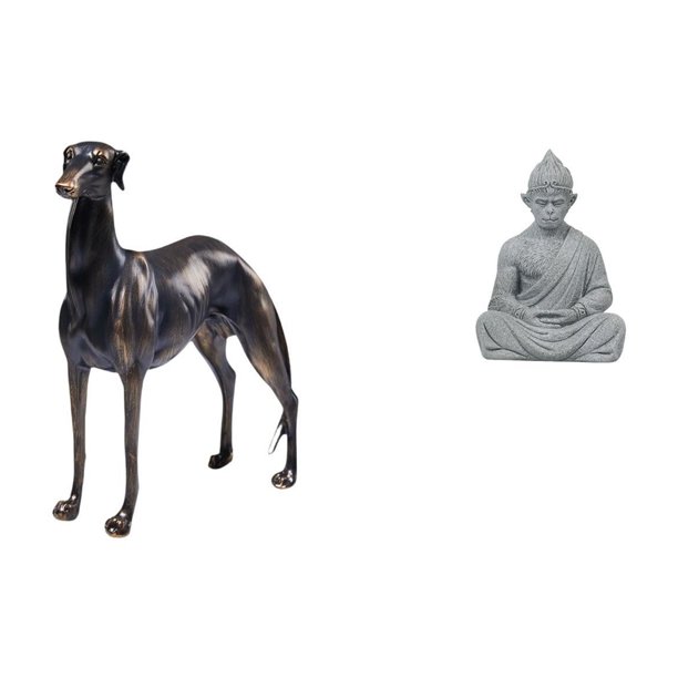 Figura De Resina De Perro, Mono, Buda, Animal, Decoración Del Hogar, Centro De Mesa, Escultura De Escritorio, Sala De Estar, Hotel, Navidad, Budista, Miniatura Coleccionable, Escultura De Sun