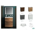 thumbnail image 6 of Modern Wall-Mount Bathroom Vanity with Washbasin | Delux Teak Natural Collection | Non-Toxic Fire-Resistant MDF-32+12R-Omega Collection 32", 6 of 6