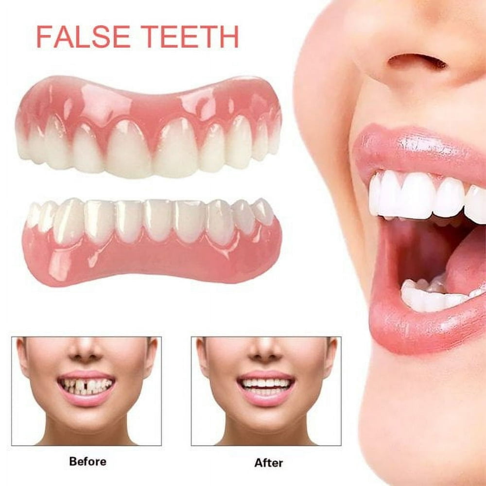 Whitening Teeth Fake Cosmetic Tooth Denture Silicone Smile Veneers Beauty Tool False Tooth