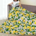 thumbnail image 6 of Honeii Lemon1 Print Fleece Blanket - Throw Blanket for Bed, Sofa, Couch, Camping, and Travel , Microplush Ultra Soft Warm Blanket-80"x60", 6 of 7