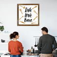thumbnail image 4 of Eveokoki Kitchen Sign with Rustic Wood Frame 16x16 Inch, Live love bake , Kitchen Decor , Farmhouse Kitchen Decor , Kitchen Decorations Wall Sign , Dining Room Wall Decor Sign, 4 of 5