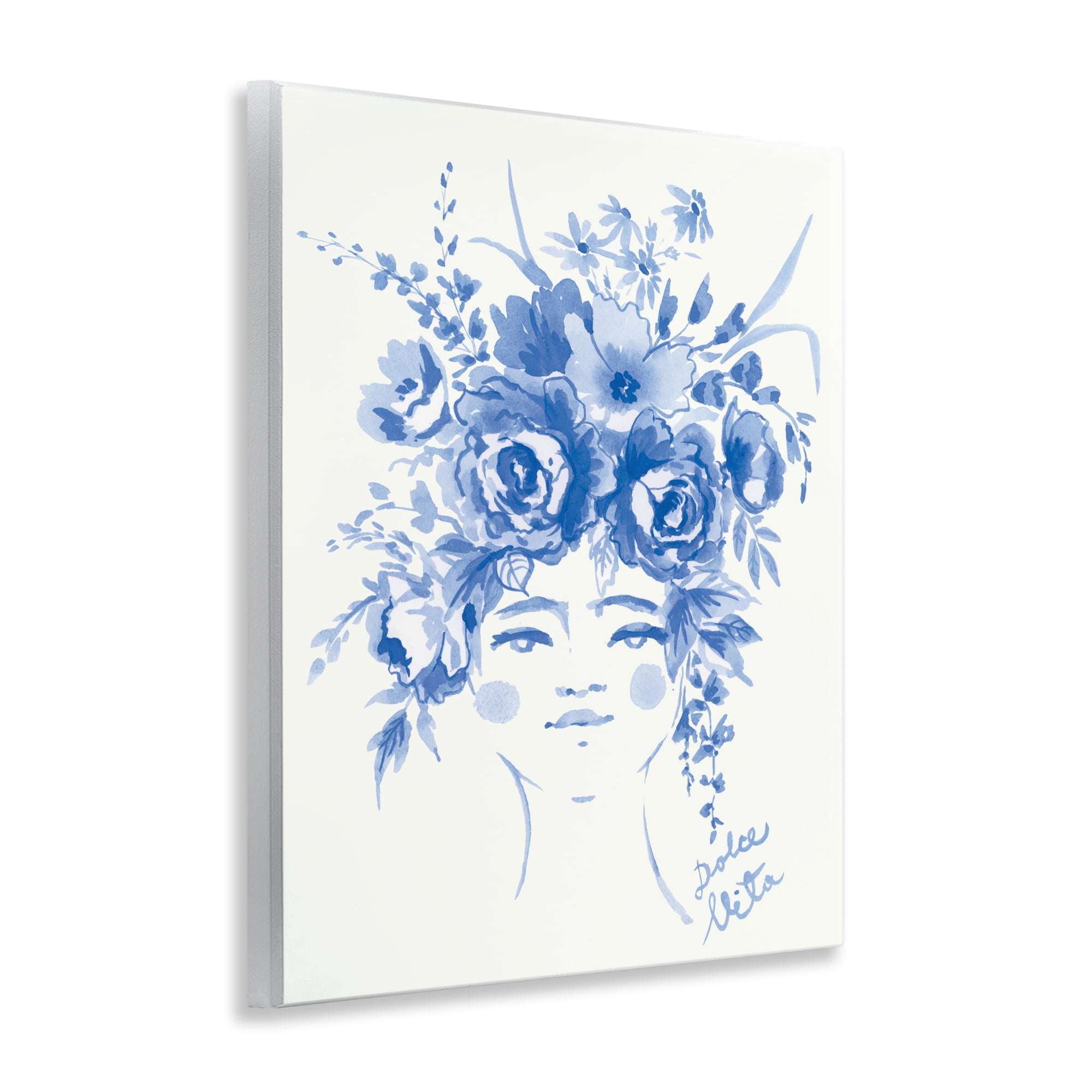 Stupell Industries Dolce Vita Woman with Roses Wall Plaque Art, design by Karolina Sato