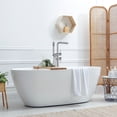thumbnail image 3 of Wowow 2-Handle Freestanding Tub Faucet with Handshower and Longer Spout in Brushed Nickel, 3 of 6