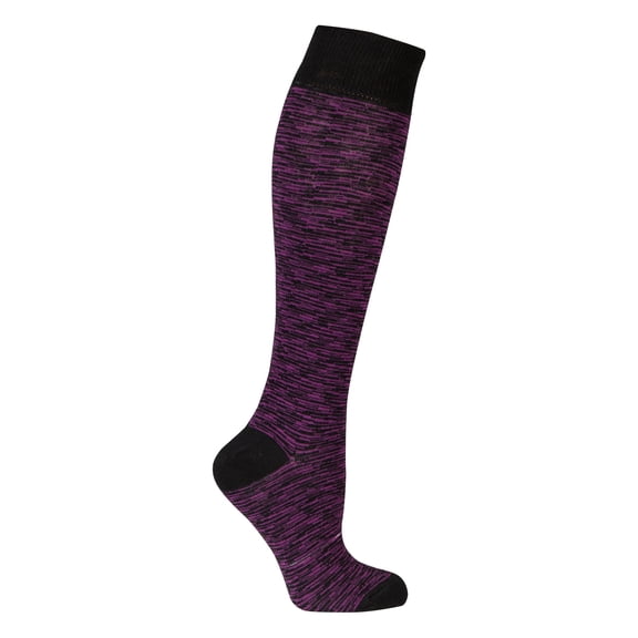 Plum Grizled Stripe Socks