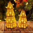 thumbnail image 1 of Estatuas de cerámica BLESIY para Navidad figuras de centro de mesa con luz, 1 of 8