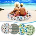 thumbnail image 6 of Vwrxbz Luxury Oversized 60-Inch Round Microfiber Beach Towel - Quick-Dry, Sandproof, Super Absorbent, Colorful Print, Multi-Purpose Beach Blanket for Adults, Ideal for Swimming Pool, 6 of 6