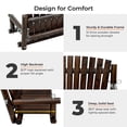 thumbnail image 5 of Innovaze 4 FT Rustic Fir Wood Porch Swing, Handcrafted Outdoor Hanging Bench, Heavy-Duty 900lbs for Patio Garden, 5 of 6