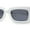 White Black, variant on Womens Simple Mod Rectangle Narrow Plastic Sunglasses All Black