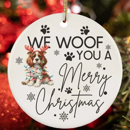 Vesco Merry Christmas Welsh Springer Spaniel Dog Woof Xmas Lover Ornament Gift Decor 1PC