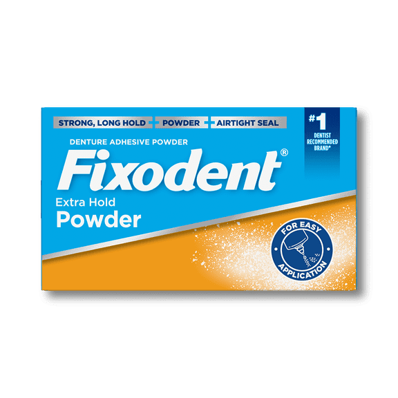 Fixodent Denture Adhesive Powder Extra Hold 2.70 oz (Pack of 2)