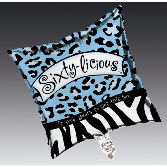 Sixty-licious 18 inch Square Foil Balloon