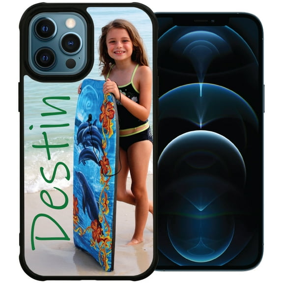 PixCase i12 Pro Max (6.7 inch) – Picture Frame Case – Compatible with Apple iPhone 12 Pro Max – DIY – Insert Your Own Photos or Create Custom Designs Online – Shock Absorbing Protection