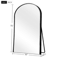 thumbnail image 4 of MAYEERTY 71"x32" Arch Full Length Mirror Aluminum Alloy Framed Floor Mirror, Black, 4 of 6