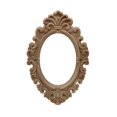 thumbnail image 1 of Madera sin pintar Flor de onda de la onlay Decal de la esquina for la decoración del hogar Decoración decorativa decorativa, 1 of 7