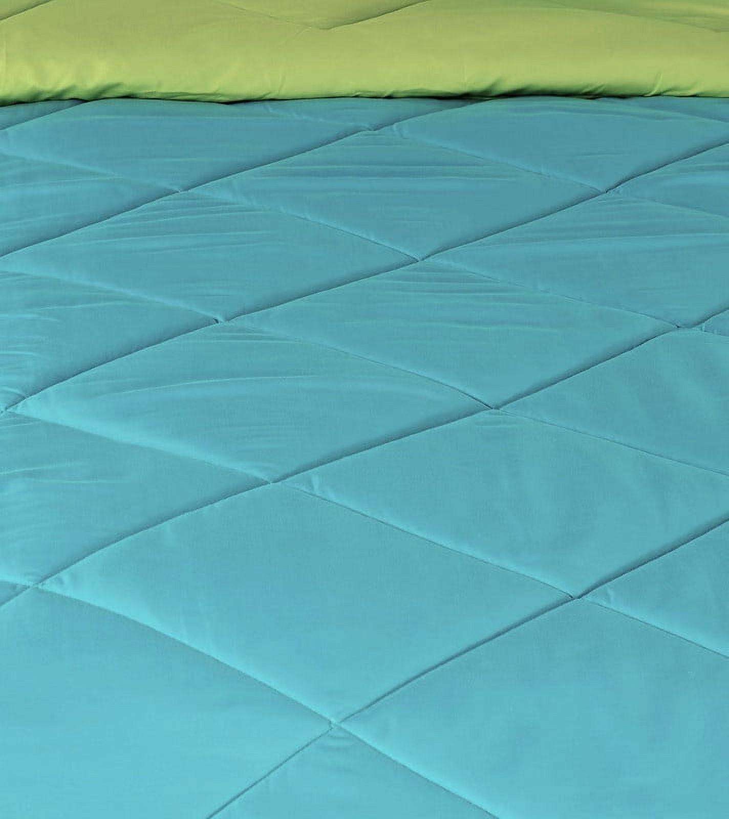 Rian Decor King Size Reversible Comforter - All Season Quilted Down Alternative Bedding Comforter - Winter Summer Fluffy Soft - Machine Washable – Blue/Green