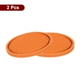 thumbnail image 3 of 2Pcs Car Cup Coasters Universal Car Cup Mats Non-Slip Cup Holder Insert Coasters Car Interior Accessories, Orange, 3 of 7