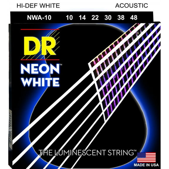 DR Strings HI-DEF NEON Acoustic Guitar Strings (NWA-10)