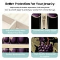 thumbnail image 3 of Grape Travel Portable Square Jewelry Box Organizing Rings Earrings Necklaces Bracelets for Girls Women, 3 of 6