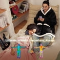 thumbnail image 4 of Sudadera con capucha para adultos y niños, forro sherpa, color negro, 4 of 6